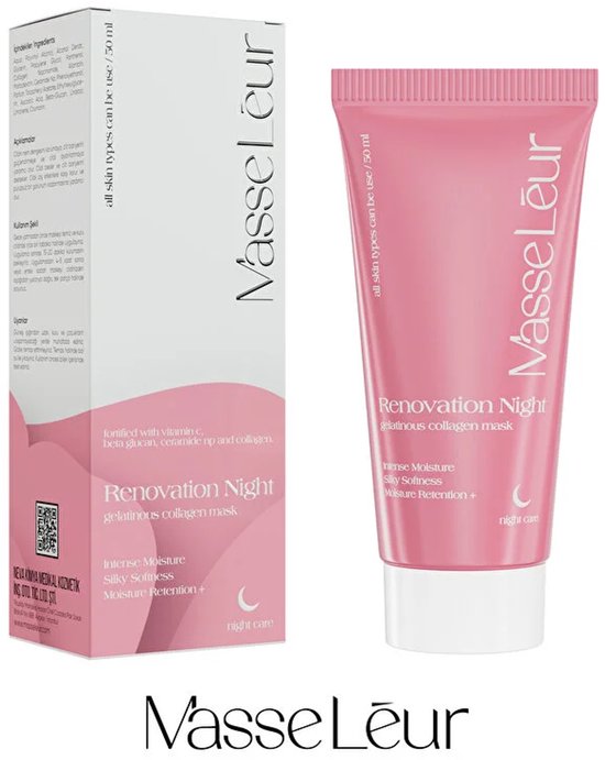 Masse Leur Renovation Night Gelatinous & Collagen Wrapping Gel Mask Peel-Off Gel Gezichtssmasker - 50 ml Night Care korean skincare
