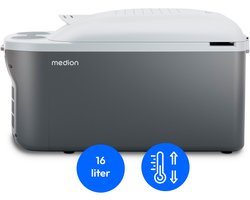 MEDION mobiele koelbox met verwarmingsfunctie (elektrisch, 2in1 koelen & verwarmen 20°C - 55°C, 16 liter inhoud, 57 Watt, 12V autoadapter, voor auto, vrachtwagen, camper, camping, tuin, MD13100)