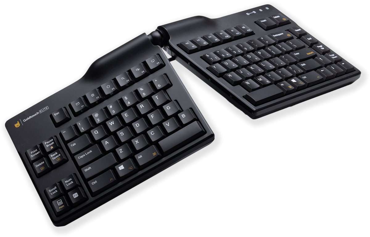 Goldtouch Adjustable V2 – Gesplitst Toetsenbord Zwart QWERTY (US)