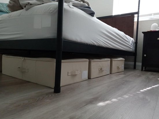 Opbergboxen 5 st met wieltjes en deksels 40 L transparant