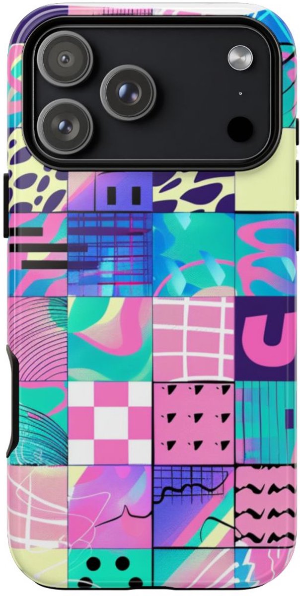 Kleurrijk Abstract Geometrisch Patroon – Telefoonhoesje Geschikt voor iPhone 17 Pro Max