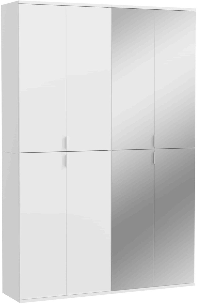 Projectxcombinatie witte hoogglans spiegel - 34x122x193cm