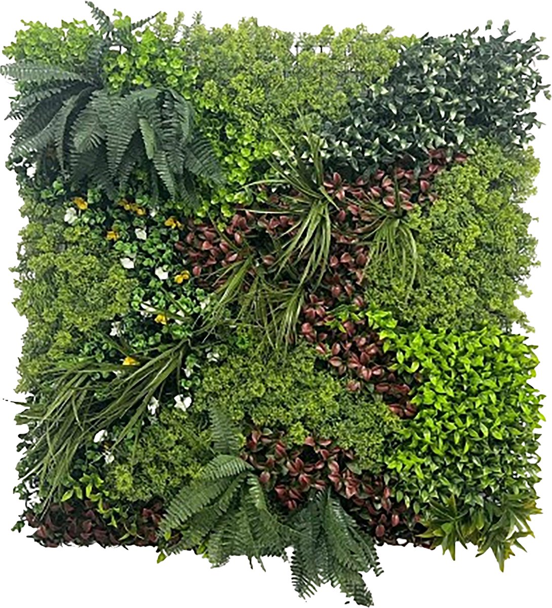 Nature - Wandtegel met kunstvegetatie Tasmanië - 1 x 1m - decoratief