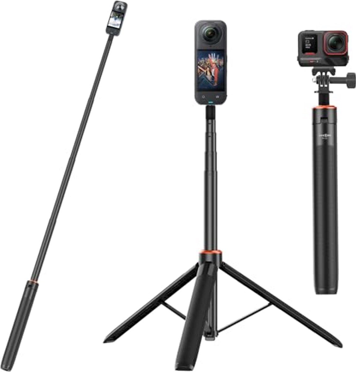 136cm Selfie Stick Met Statief voor 360 Camera's