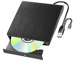 Externe Blu-ray Speler met USB 3.0 en Type-C - Draagbare DVD/BD/CD Speler voor Laptop en PC
