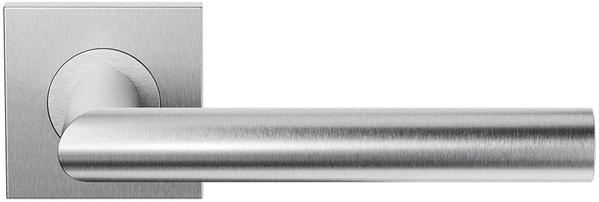 Deurkruk op rozet - RVS geborsteld - RVS - Cubic Colors - L-haaks model 19mm RVS Geborsteld