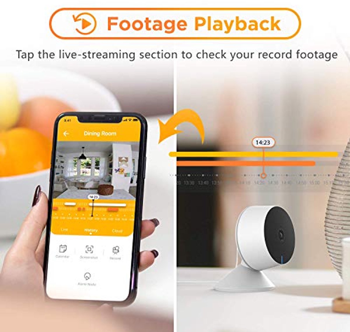 Veilig babyfoon set met camera en audio - 1080P Full HD, bewegings- en geluidsdetectie, nachtzicht, 2.4G WiFi, compatibel met Alexa en Google Assistant