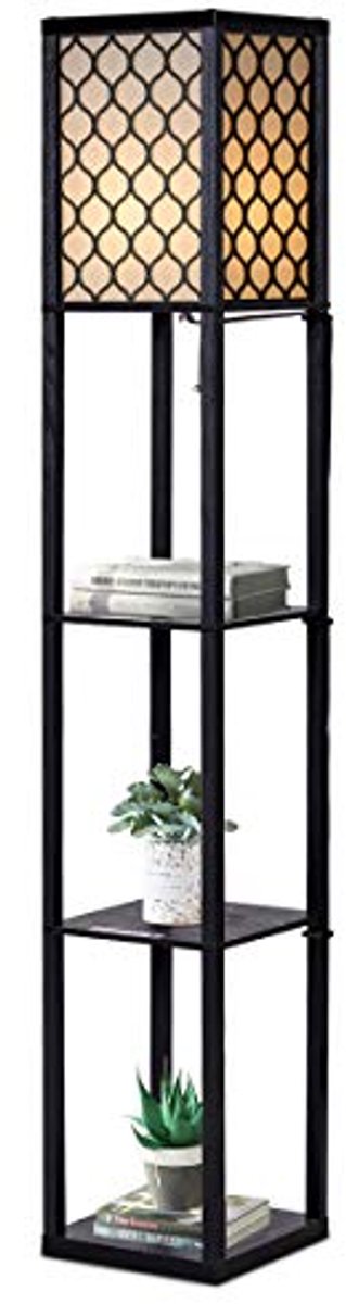Moderne vloerlamp met 3 planken voor woonkamer en slaapkamer