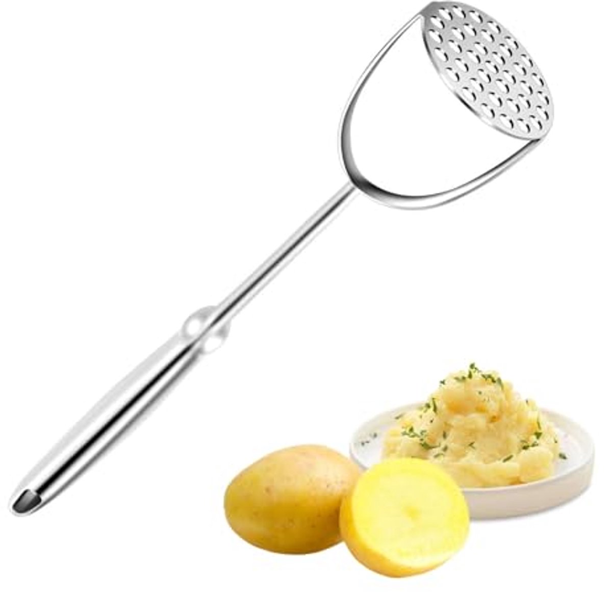 Roestvrijstalen Aardappelstamper voor Perfecte Aardappelpuree en Groenten