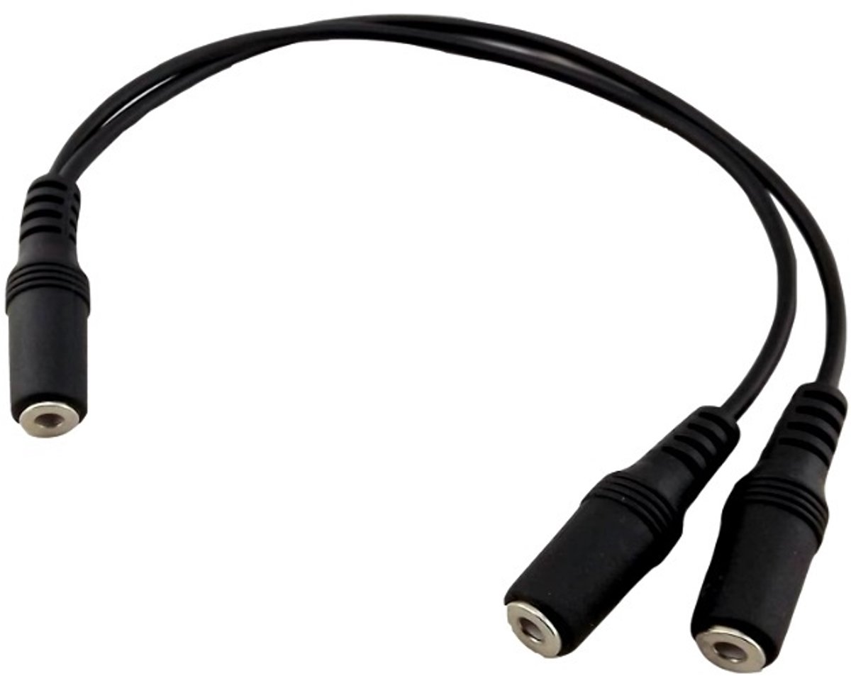 Image of 3,5mm Jack (v) - 2x 3,5mm Jack (v) stereo splitter | 0,25 meter