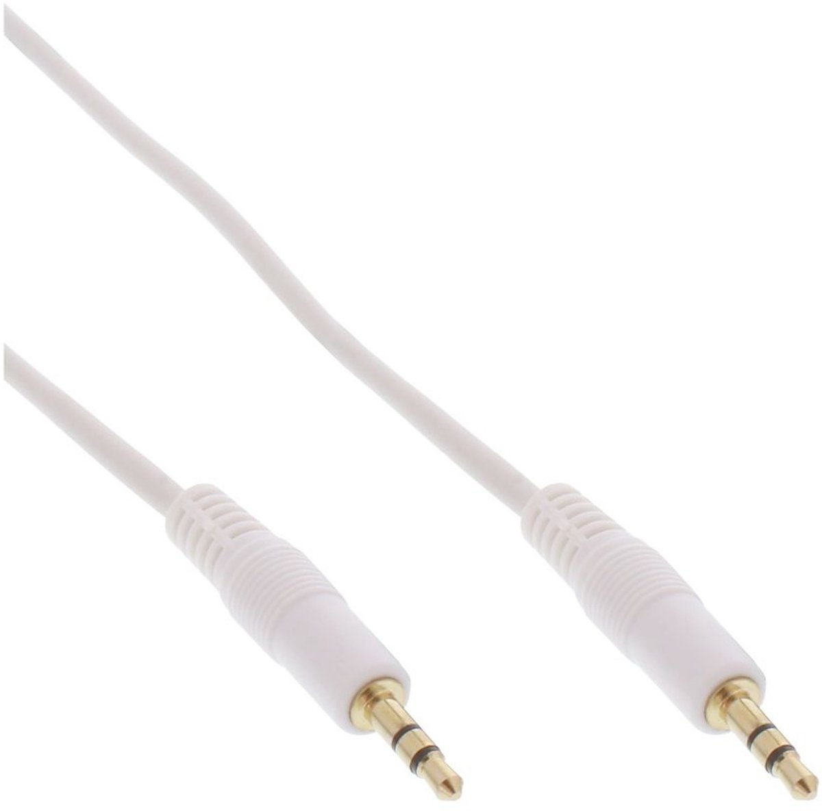 3,5mm Jack stereo audio kabel - verguld / wit - 0,50 meter