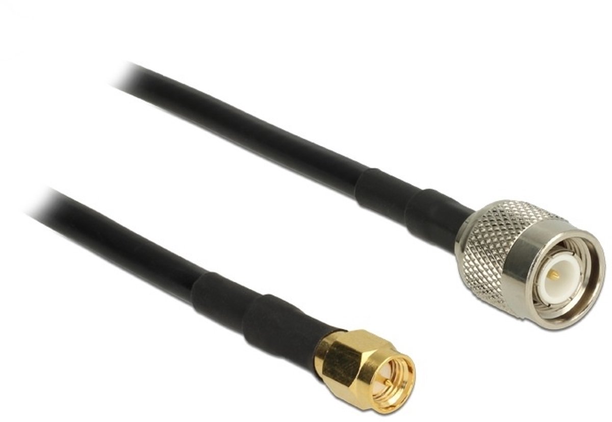 SMA (m) - TNC (m) kabel - RG58 - 50 Ohm / zwart - 10 meter