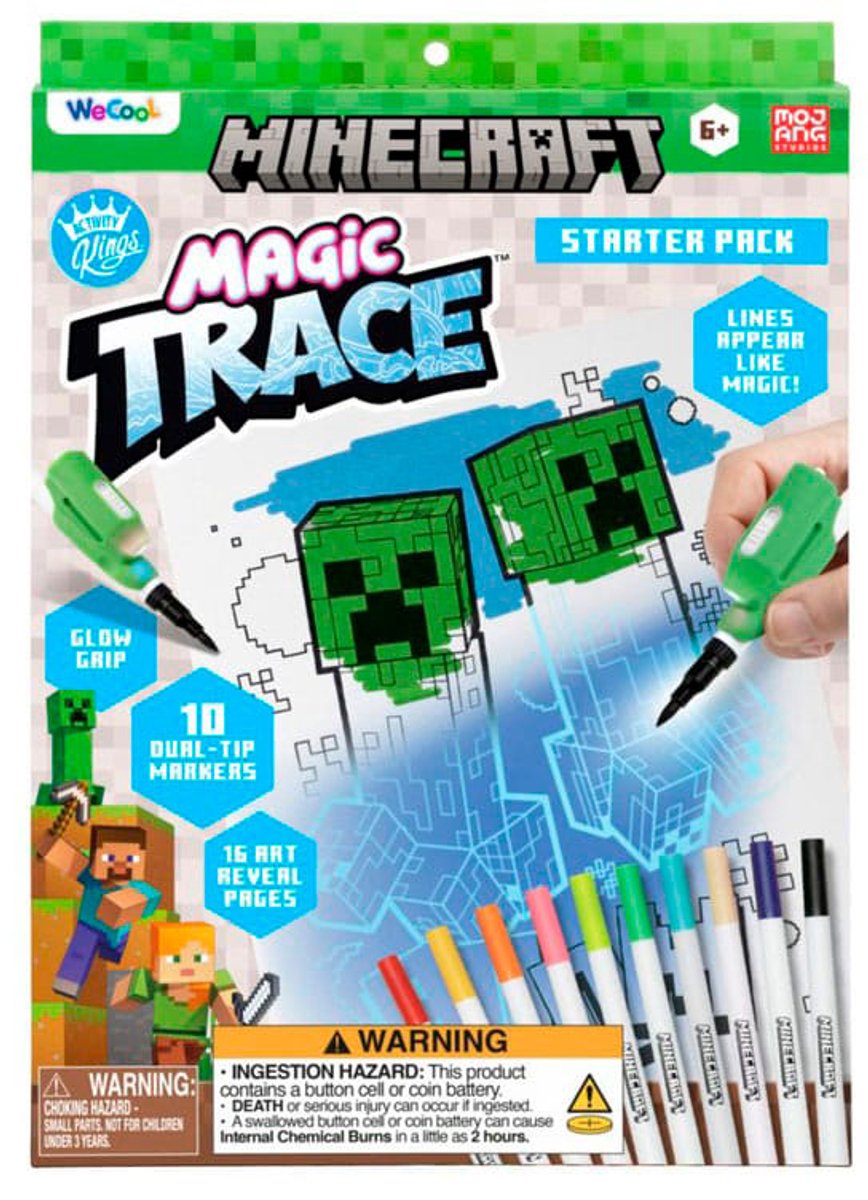 Paladone Products Minecraft Invisible Writers Magic Trace Starter pack and refills Stationery