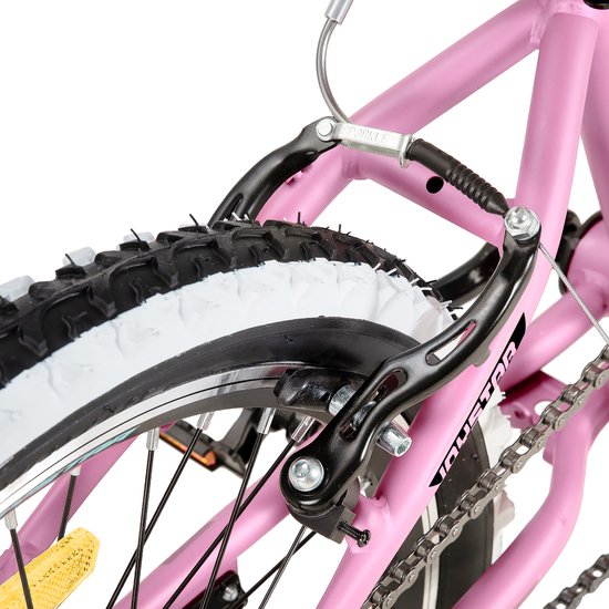 JOYSTAR Lubbock 24" Kinder Hardtail Mountainbike - 1 versnelling - V-brake - Witte noppenbanden - Roze - Geschikt voor buitenactiviteiten in de lente van JOYSTAR — afbeelding 3