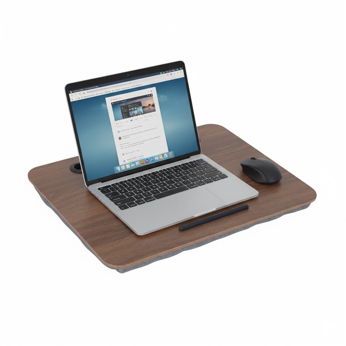 Laptopkussen schoot - met telefoonhouder - tot 16 inch