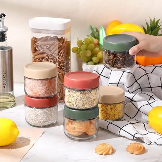 6 stuks 16 oz nachthavercontainers met bamboe deksels 6 stuks 16 oz nachthavercontainers met bamboe deksels