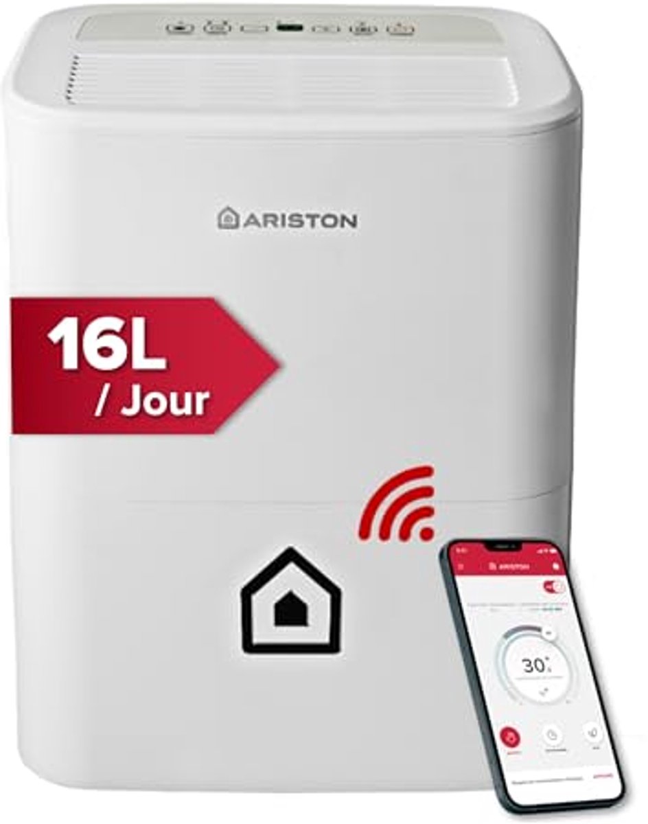 Draagbare WiFi Luchtontvochtiger - 16 Liter/Dag, 430W, Wit