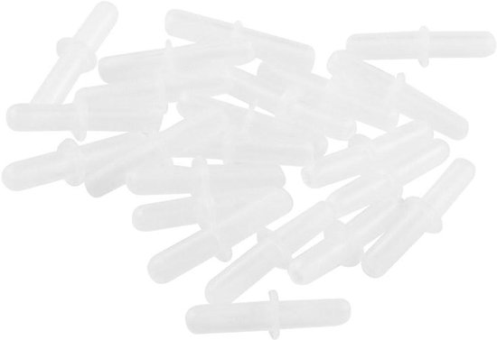 HALJIA 20 STKS 4mm Clear Plastic Aquarium 2 Manier I Type Luchtklep Luchtslang Connectoren
