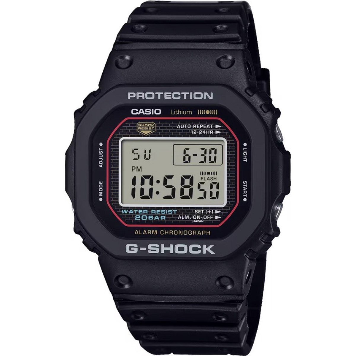 Casio G-Shock DW-5000R-1AER Horloge - Kunststof - Zwart - Ø 43 mm