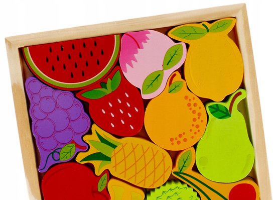 Houten puzzel van hout, 12 stukken, Montessori-speelgoed voor kinderen