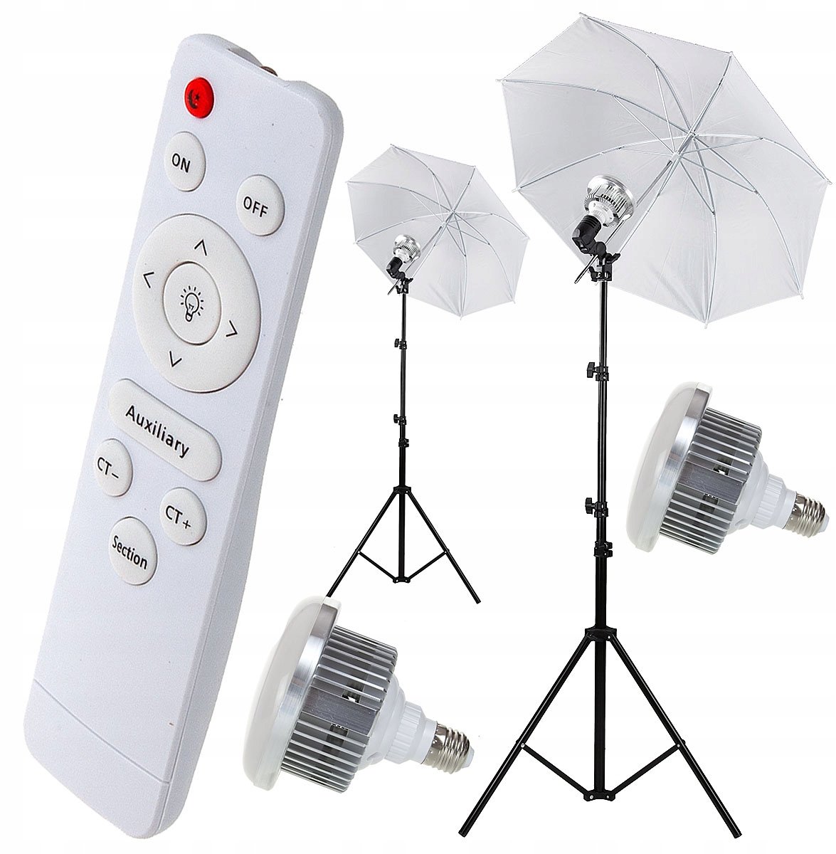 CineGEN OptimalDuo LED Set: 2x 85W Lampen met 110cm Paraplu's