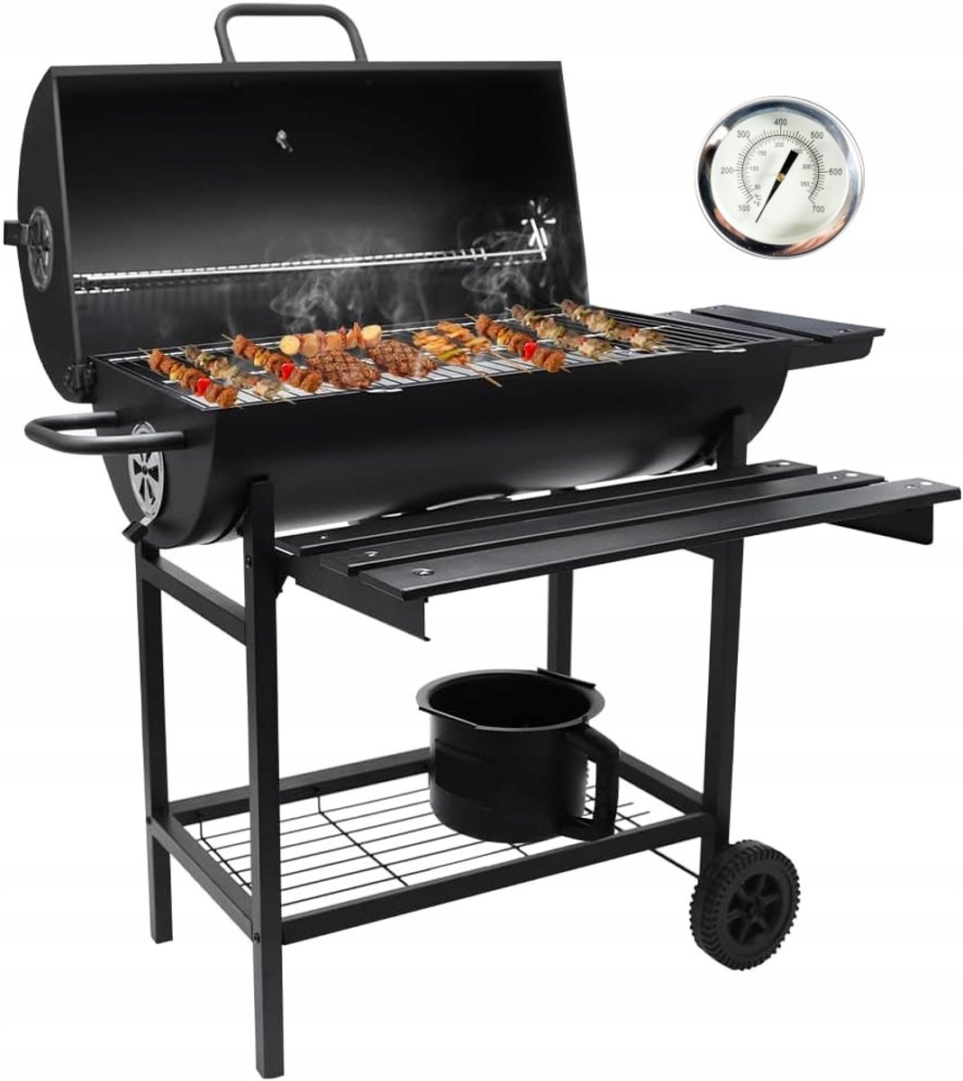 ProGarden Mobiele Koolgrill met Wielen en Zijplanken