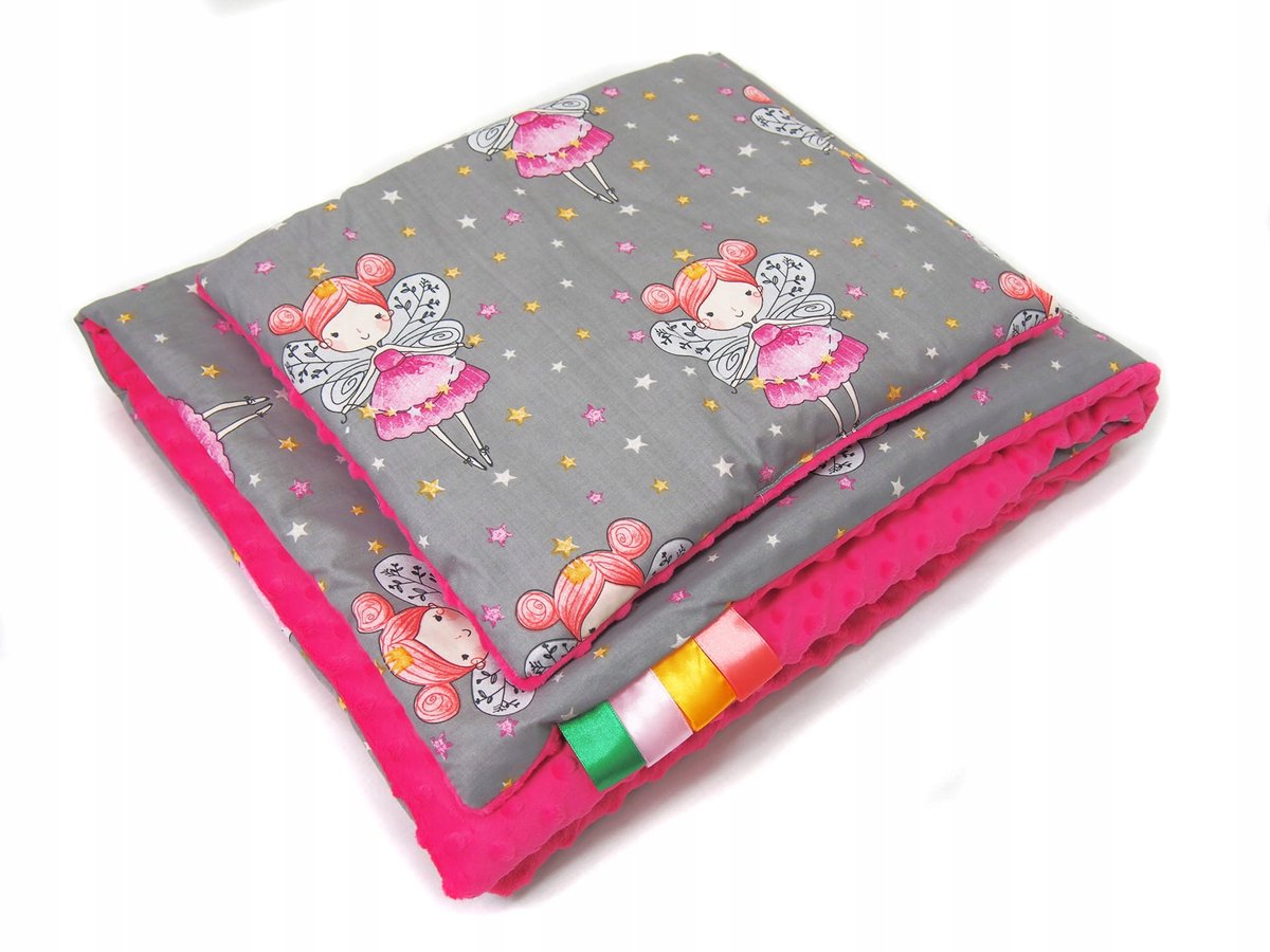 Minky Kinderledikant Dekentje 100x135 cm + Kussen