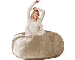 90 Zitzak, Zitzak, Bank voor Volwassenen, Zachte en Comfortabele Leesstoel, Geschikt voor Slaapkamers, Balkons en Andere Ruimtes