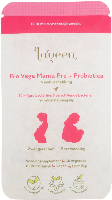 Laveen Bio Vega Mama Pre + Probiotica - Navulverpakking – Probiotica Capsules - Vegan - 100% natuurlijk