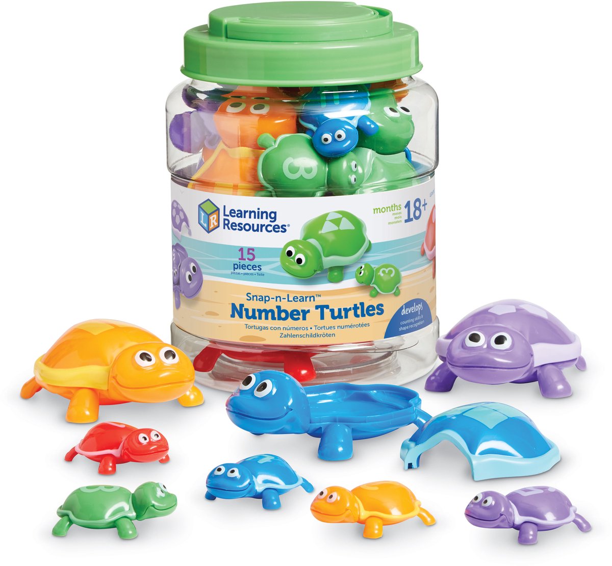 Learning Resources Snap-n-Learnâ„¢ Number Turtles - Schilpadden met cijfers - 1+