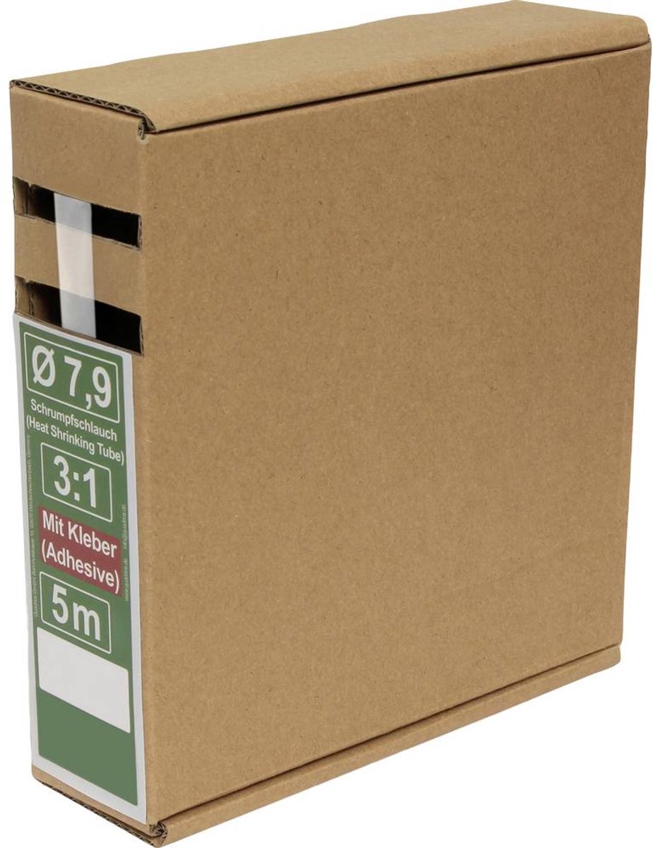 Quadrios 25CA501 Krimpkous met lijm Transparant 7.9 mm 2.6 mm Krimpverhouding:3:1 5 m