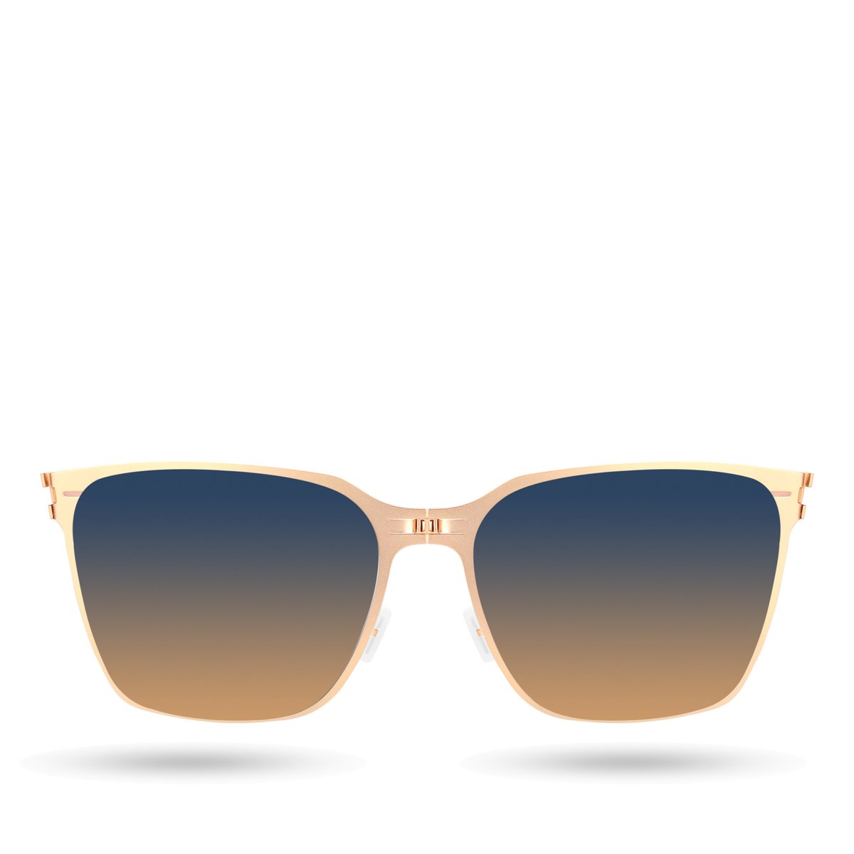 ROAV AUDREY - Opvouwbare zonnebril – Polariserend UV400 - Brush Gold - Blue Orange Gradient glazen