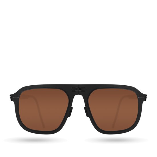 ROAV VIRGIL - Opvouwbare zonnebril - Polariserend UV400 - Matt Black - Brown Gradient glazen van Merkloos — afbeelding 2