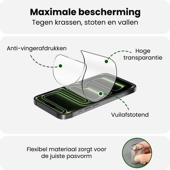 Protection d'écran pour iPhone 17 Pro Max avec cadre de montage, verre de protection hybride flexible, couverture complète - Protection d'écran pour iPhone 17 Pro Max avec Kit d'installation, couverture complète - 3 pièces