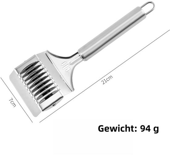 1 artikel - Noedelsnijder - Roestvrijstalen noedelsnijder - Noedelroller - Handmatige noedelsnijder - Noedelverdeler - Zilver van BleuMoo — afbeelding 3