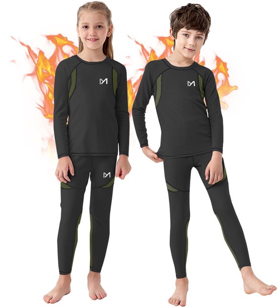 WOWENY Thermoshirt voor kinderen, lange mouwen, thermo-onderhemd, warm, uniseks, coltrui, meisjes, rolkraagshirt, jongens, winter, skiën, ondershirt, 6-14 jaar, blauw, 9-10 Jaar