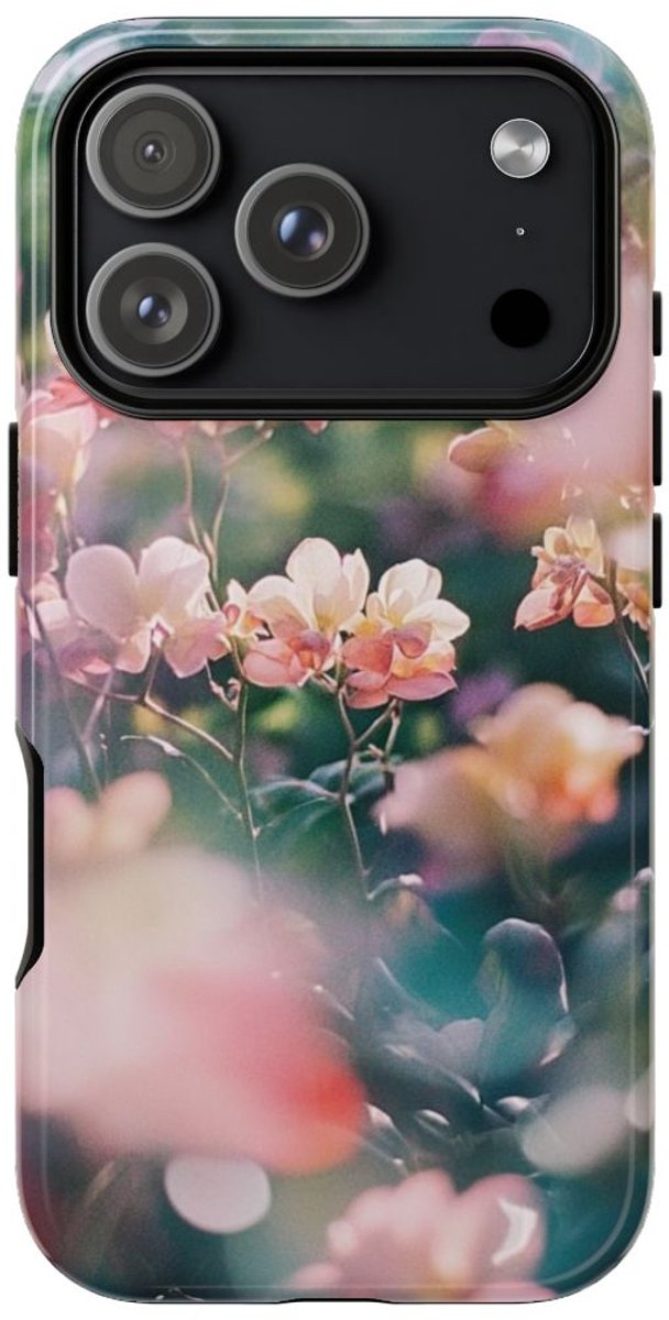 Zachte Roze en Perzik Bloemen – Telefoonhoesje Geschikt voor iPhone 17 Pro