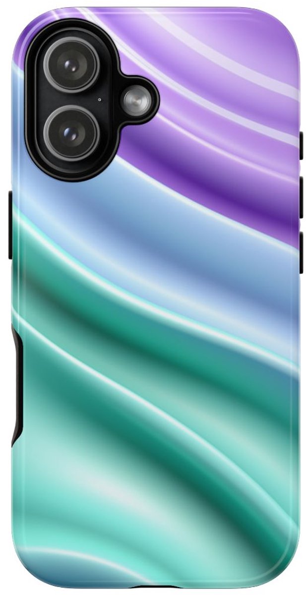 Zachte Pastelgolven met Glanzende Afwerking – Telefoonhoesje Geschikt voor iPhone 17