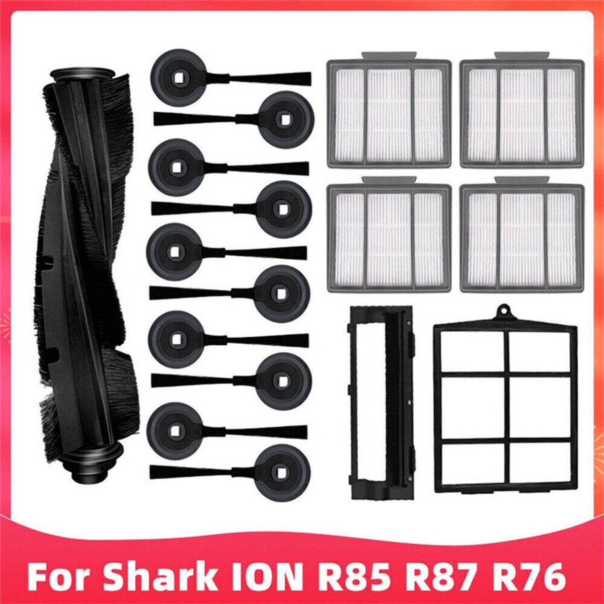 Geschikt voor Filterzijborstel Geschikt voor Shark ION Robot S87 R85 RV850 RV700_N RV750_N Stofzuiger