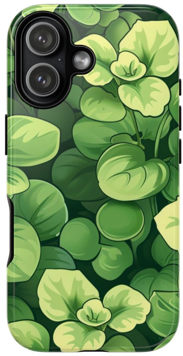 Groen Microgroentenpatroon – Telefoonhoesje Geschikt voor iPhone 17
