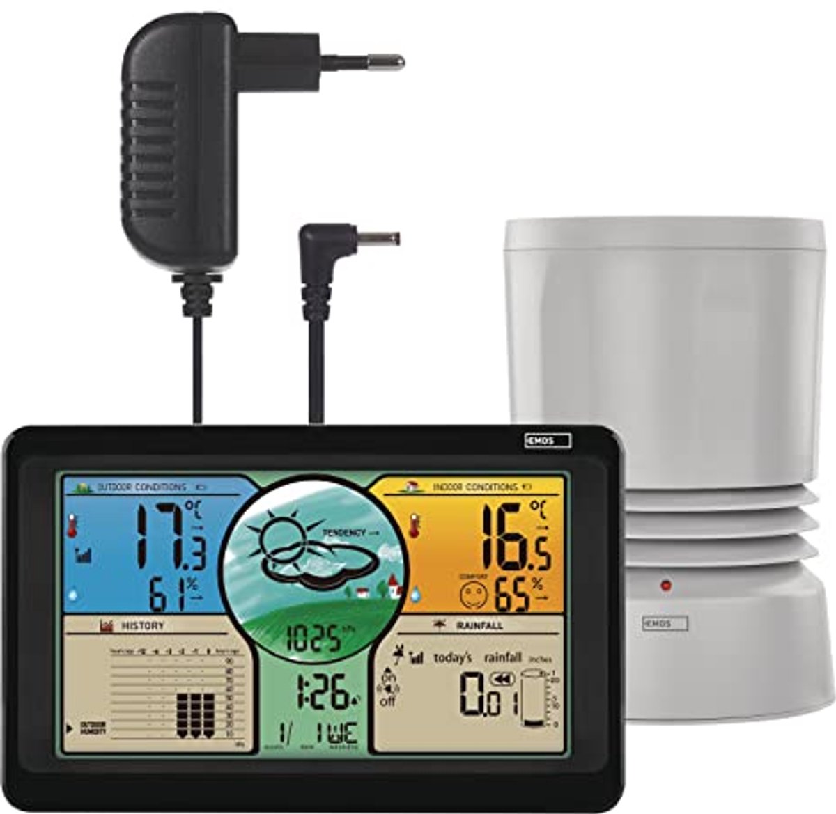 Draadloos Weerstation met Kleurendisplay en Buitensensor