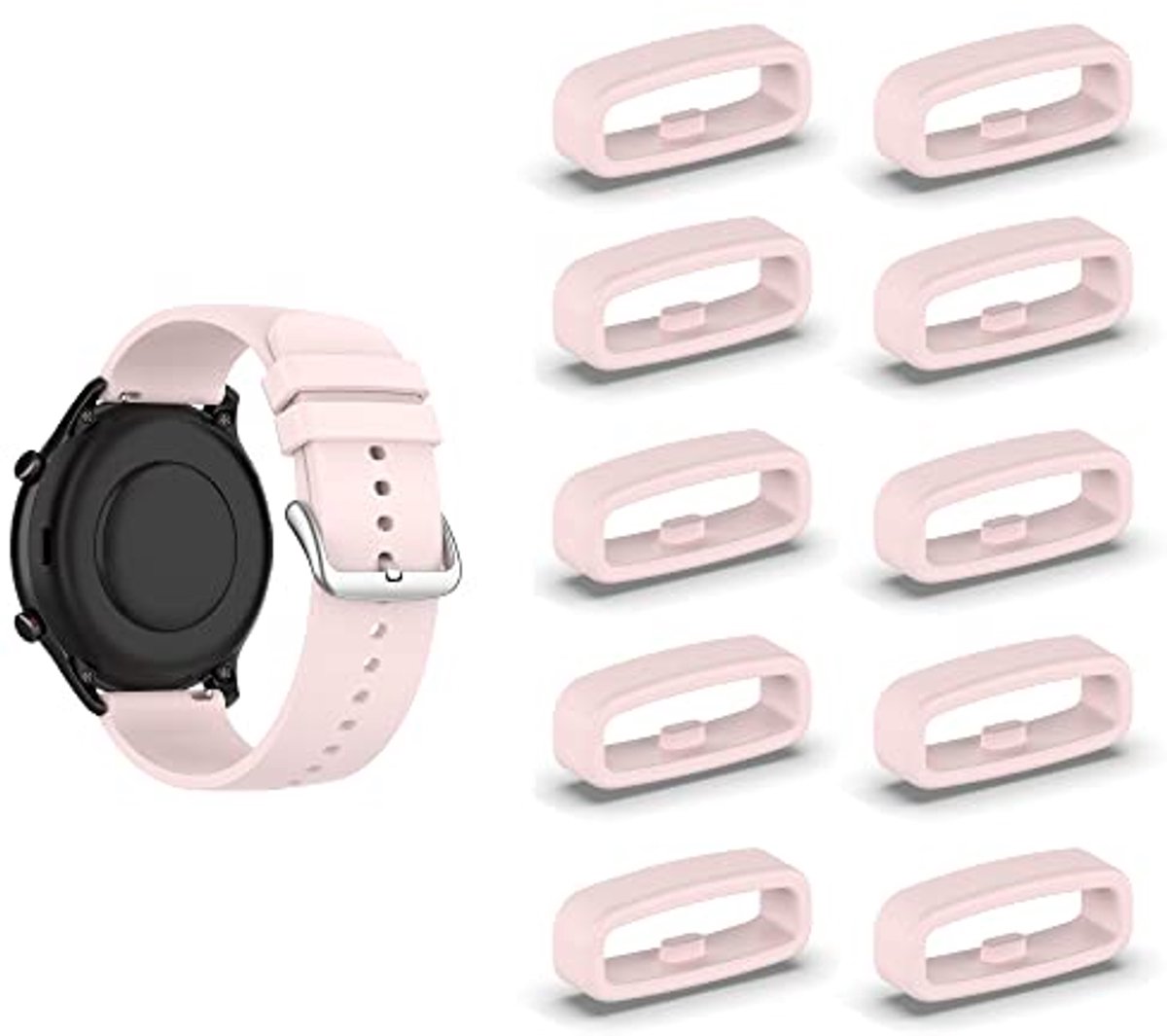 Siliconen horlogebandlussen voor Garmin en Mi Watch - 10 stuks - vervangaccessoire