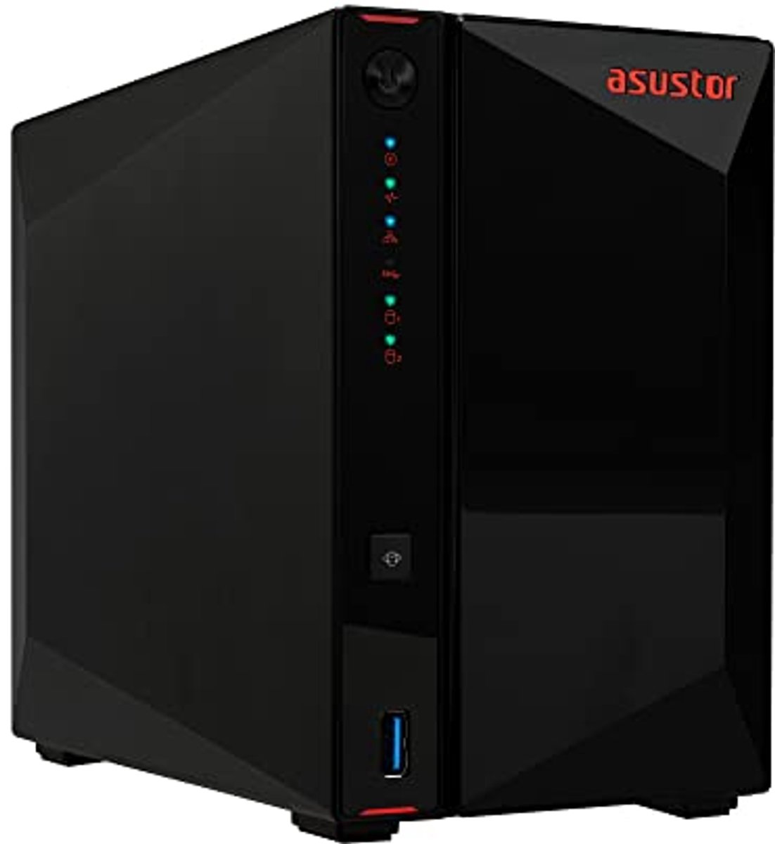 2 Bay NAS Network Storage Enclosure met Quad-Core CPU en 4x M.2 NVMe SSD Slots