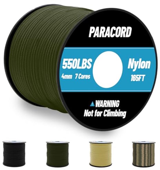 RAKUTE Paracord 550 Set 26 Pezzi, 4mm Corda Colorata Paracord per Bracciali Fai da Te in Nylon, 3M Multifunzionale Corda Sopravvivenza per Campeggio, Alpinismo e Escursionismo