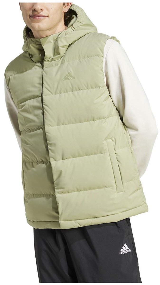 Adidas Helionic Donsjack L Man Groen
