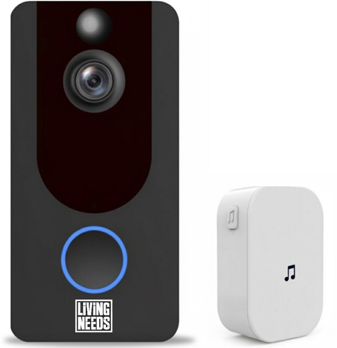 Living Needs - Video Deurbel met camera - Zwart - 1080P HD -