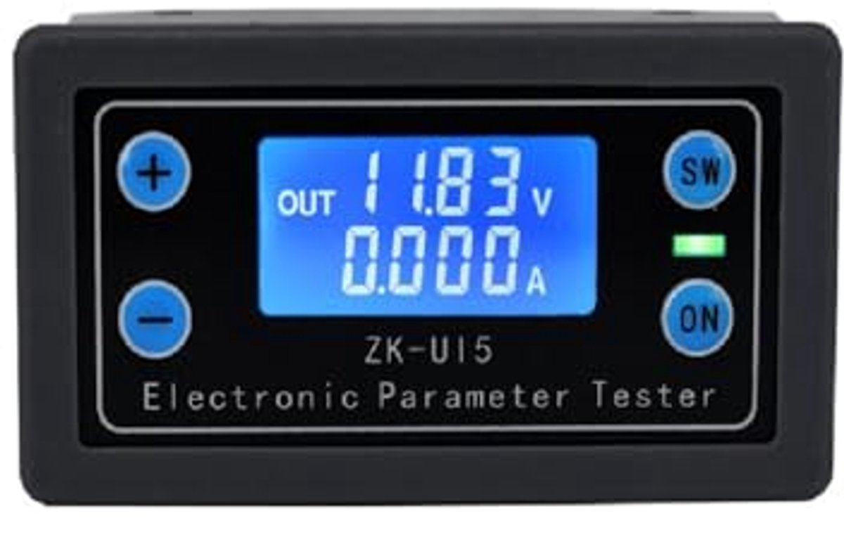 Multifunctionele DC Voltmeter en Ampèremeter met Digitaal Scherm - Accu Capaciteit en Laad Tester