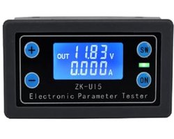 Multifunctionele DC Voltmeter en Ampèremeter met Digitaal Scherm - Accu Capaciteit en Laad Tester