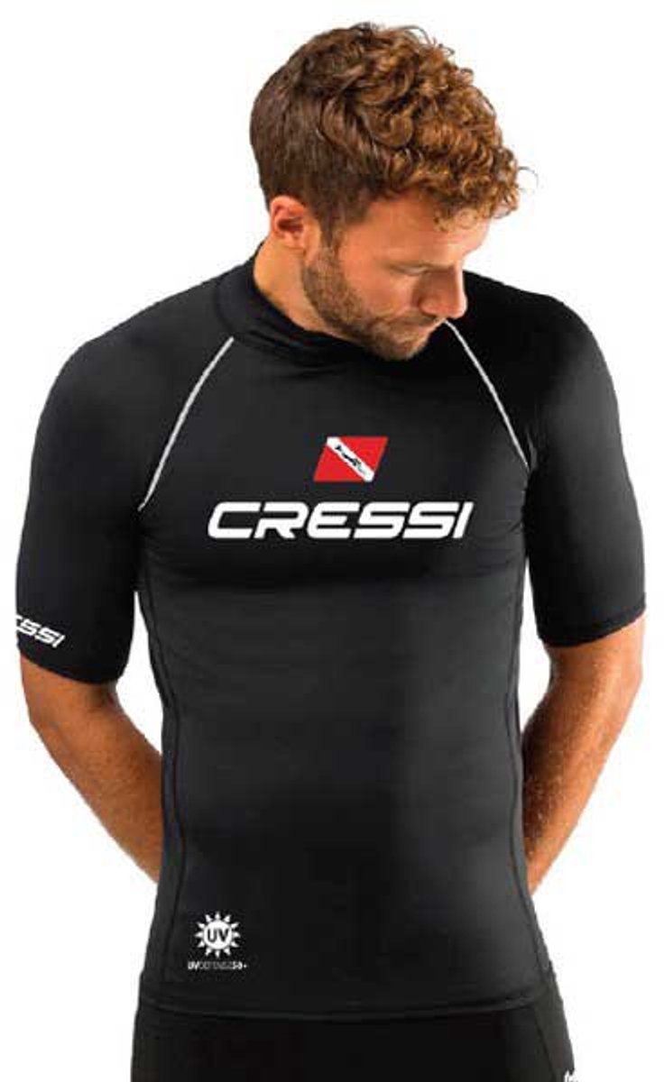 Cressi Spa Diving 2024 Korte Mouw Rashguard Zwart L Man