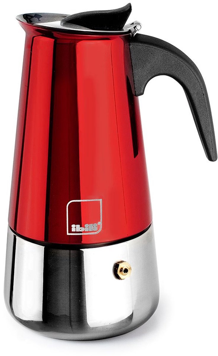 Ibili Moca Rosso Koffiezetapparaat 2 Bekers Rood